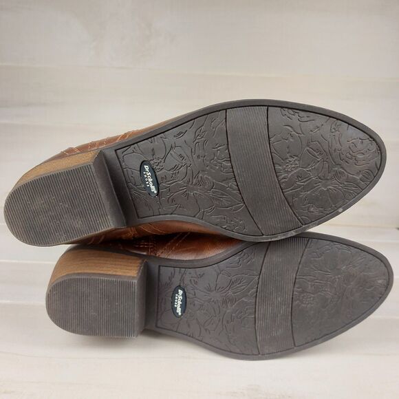 Dr. Scholl's Women's Size 9M Brilliance Riding Boot Whiskey Brown Full Zip - Picture 6 of 7